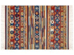 Beliani Vlněný kelimový koberec 160 x 230 cm vícebarevný NORAKERT