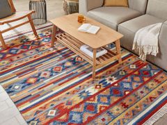 Beliani Vlněný kelimový koberec 160 x 230 cm vícebarevný NORAKERT