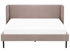 Beliani Sametová postel 160 x 200 cm taupe ARETTE