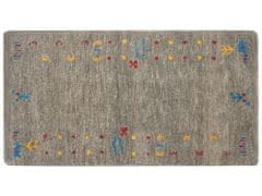 Beliani Vlněný koberec 80 x 150 cm šedý SEYMEN