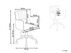 Beliani Sametová kancelářská židle taupe SANILAC