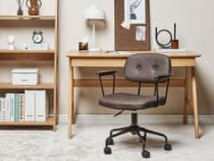 Beliani Kancelářská židle z umělé kůže tmavohnědá ALGERITA