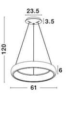 Nova Luce LED závěsné svítidlo Albi černá 810 mm 4000 lm