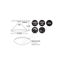 NORDLUX Ask stropní LED světlo IP44 410 mm 3000 lm bílá