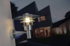 NORDLUX Venkovní nástěnná lampa se stříškami Lønstrup - 360 mm - galvanizace - 320 mm - Ø 108 mm - 285 mm, galvanizace