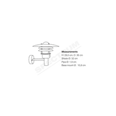 NORDLUX Venkovní nástěnná lampa se stříškami Lønstrup - 360 mm - galvanizace - 320 mm - Ø 108 mm - 285 mm, galvanizace