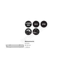 NORDLUX Prachotěsné LED svítidlo Works IP65 - 20 W LED - 2 x 10 W LED - 660 mm - 1700 lm - 120° - 118 mm - 25000 h šedá 1700 lm 118 mm