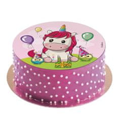 Dekora Jedlý papír na dort narozeniny Unicorn 20cm 