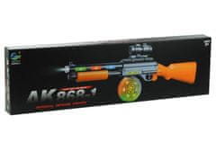 Lean-toys Pistole Zbraň Karabina Ak 868-1 Svítí Hra 60 Cm