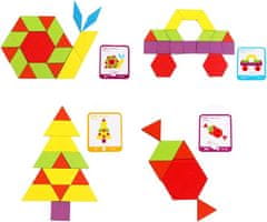 Sferazabawek Montessori klocki drewniane układanka edukacyjna TANGRAM