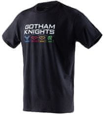CurePink Pánské tričko Gotham Knights|Gothamští rytíři: Vstup do rytíře (S) černá bavlna