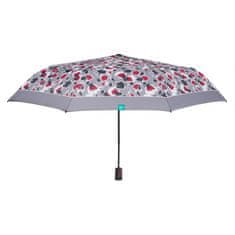 Perletti Dámský skládací automatický deštník Floreale / šedý lem, 26308