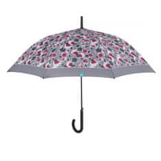 Perletti Time, Dámský holový deštník Floreale / šedý lem, 26306
