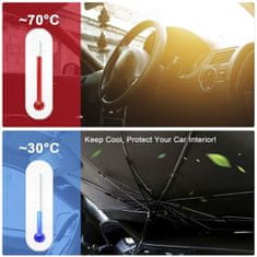Cool Mango Zložitelný stínítko pro čelní sklo s ochranou proti UV záření, vnitřní zatmavení do auta - Carshade