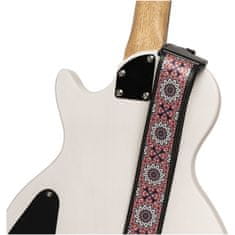 Stagg STE MANDALA PK, terylenový kytarový popruh, vzor mandala, růžový