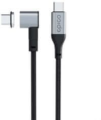 EPICO kabel USB-C, magnetický, opletený, šedá