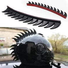 Northix Mohawk v gumě - dekorace helmy - černá 