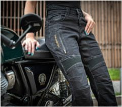 TRILOBITE dámské kevlarové džíny na moto Parado slim fit black level 2 30