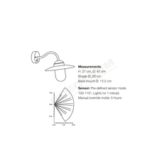 NORDLUX Luxembourg venkovní lampa s čidlem 22661031