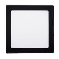 Solight LED mini panel CCT, přisazený, 18W, 1530lm, 3000K, 4000K, 6000K, čtvercový, černá barva, WD173-B