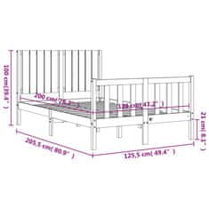 Vidaxl Postel bez matrace bílá 120 x 200 cm masivní borovice
