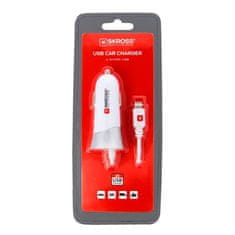 Skross  USB nabíjecí autoadaptér Car Charger & Micro USB, integrovaný kabel + 1x USB výstup