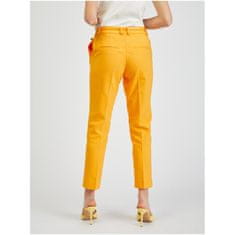 Orsay Oranžové dámské zkrácené kalhoty s páskem ORSAY_356250242000 38