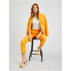 Orsay Oranžové dámské zkrácené kalhoty s páskem ORSAY_356250242000 38