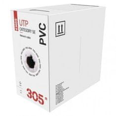 Emos Datový kabel UTP CAT 5E PVC Basic S9134, 305m šedý 2309010120