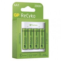 GP Nabíječka baterií B51414 Eco E411 + 4× AA ReCyko 2000, bílá 1604841110