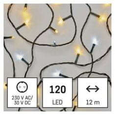 Emos LED vánoční řetěz blikající D4AN02, 12 m, venkovní i vnitřní, teplá/studená bílá 1550043011