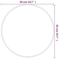 Vidaxl Nástěnné zrcadlo černé Ø 50 cm kulaté