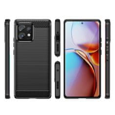 MG Carbon kryt na Motorola Moto X40 / X40 Pro, černý