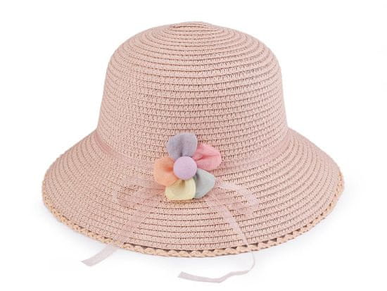 Kraftika 1ks pudrová dívčí letní klobouk / slamák