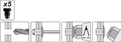 YATO Nýtovací kleště pákové 3,2-6,4mm 330mm CrMo