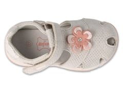 Befado dívčí sandálky BALERINA 170P071 světle šedé, kytička, velikost 23