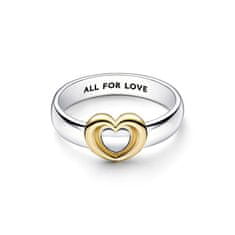 Pandora Romantický prsten Posuvné srdce Shine 162504C00 (Obvod 52 mm)