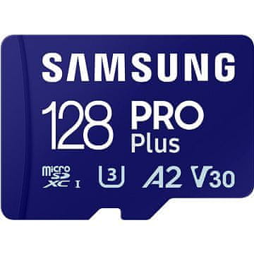 Samsung Samsung/micro SDXC/128GB/180MBps/USB 3.0/USB-A/Class 10/+ Adaptér/Modrá