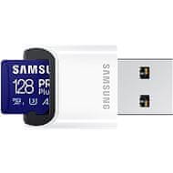 Samsung Samsung/micro SDXC/128GB/USB 3.0/USB-A/Class 10/+ Adaptér/Modrá