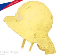 ROCKINO Dívčí letní klobouk vzor 3330 - žlutý, velikost 46