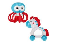 sarcia.eu Sada pro miminko: Chrastítko chobotnice + chrastítko zebra, hračky pro miminka BamBam