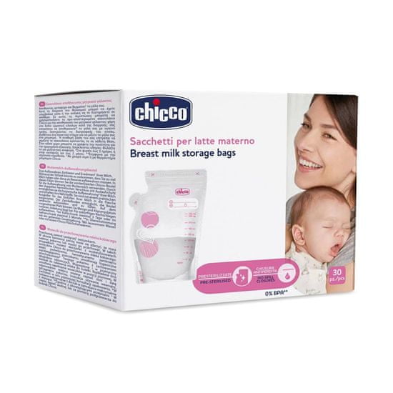 Chicco Sáčky na mateřské mléko 250 ml 30 ks