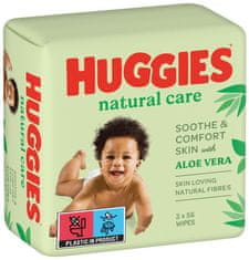 Huggies HUGGIES Natural Triplo Ubrousky vlhčené 56x3 ks