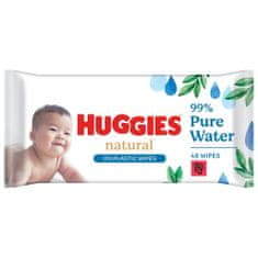 Huggies HUGGIES Natural Pure Water Ubrousky vlhčené 48 ks