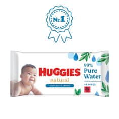 Huggies HUGGIES Natural Pure Water Ubrousky vlhčené 48 ks