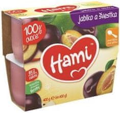 Hami 100 % ovoce švestka a jablko (4 x 100 g) - ovocný příkrm