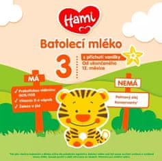 Hami 3 Mléko batolecí s příchutí vanilky 600 g