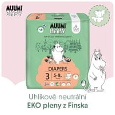 MUUMI BABY 3 Midi 5-8 kg (150 ks), měsíční balení eko plen