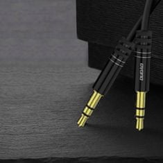 DUDAO elastický kabel AUX mini jack 3,5mm - 1.50m - Černá KP26672