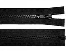 INTEREST Kostěný zip šíře 5 mm délka 45 cm bundový - černý.